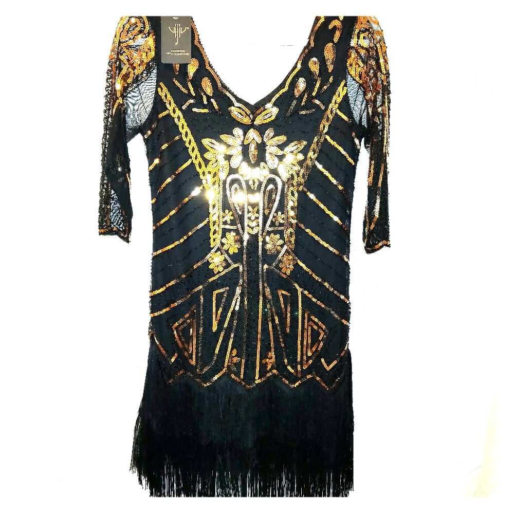 Vijiv Women's 1920's Flapper Dress